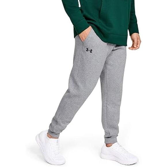 NWT Under Armour Heather Gray Hustle Fleece Jogger Sweatpants Men's Size XXL - Picture 1 of 2